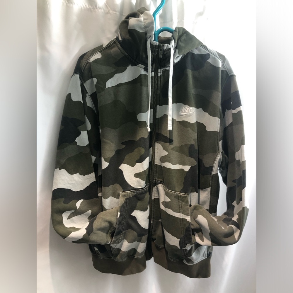 Nike Gray Cotton Blend Hoodie